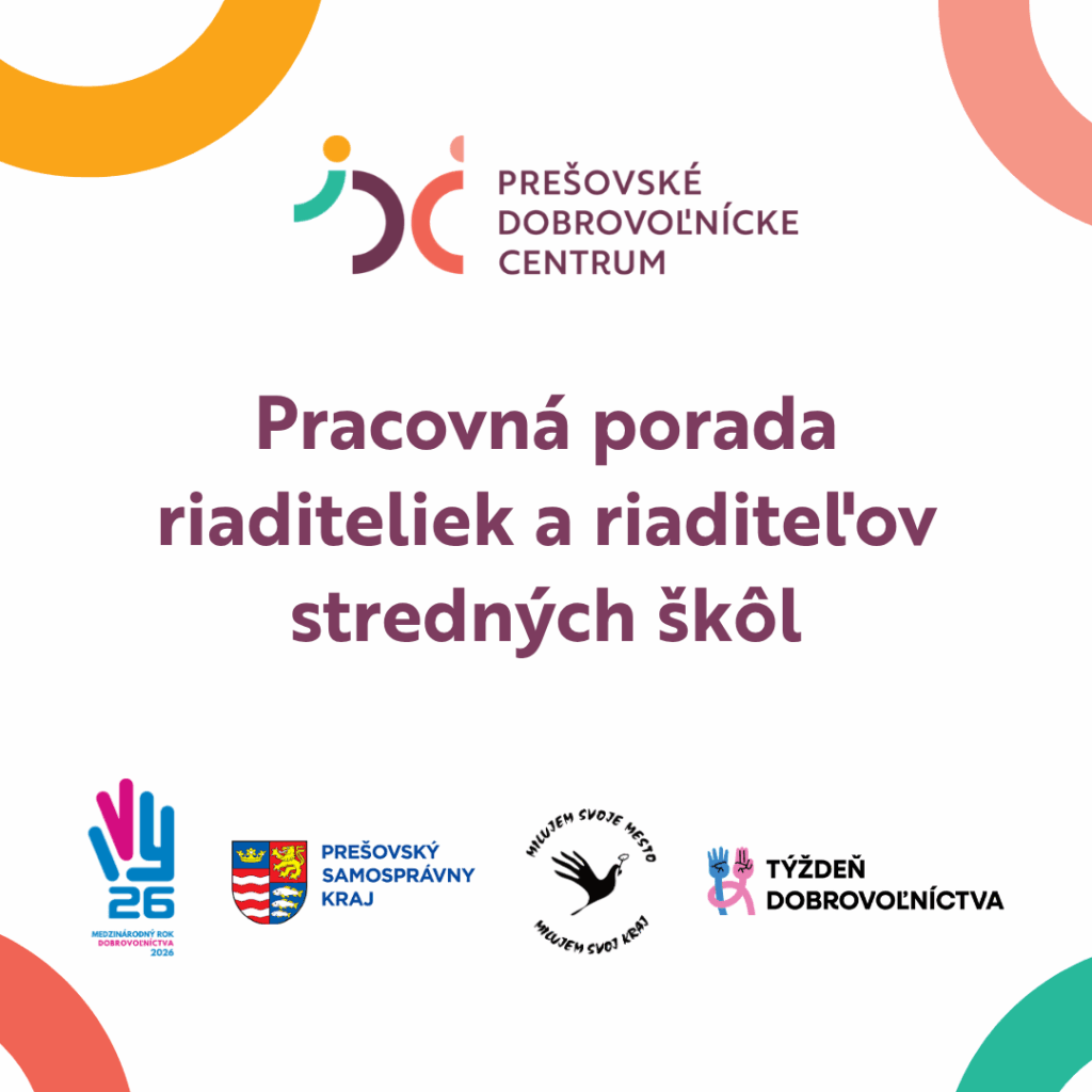 Na porade riaditeliek a riaditeľov stredných škôl sme predstavili možnosti rozvoja dobrovoľníctva na školách