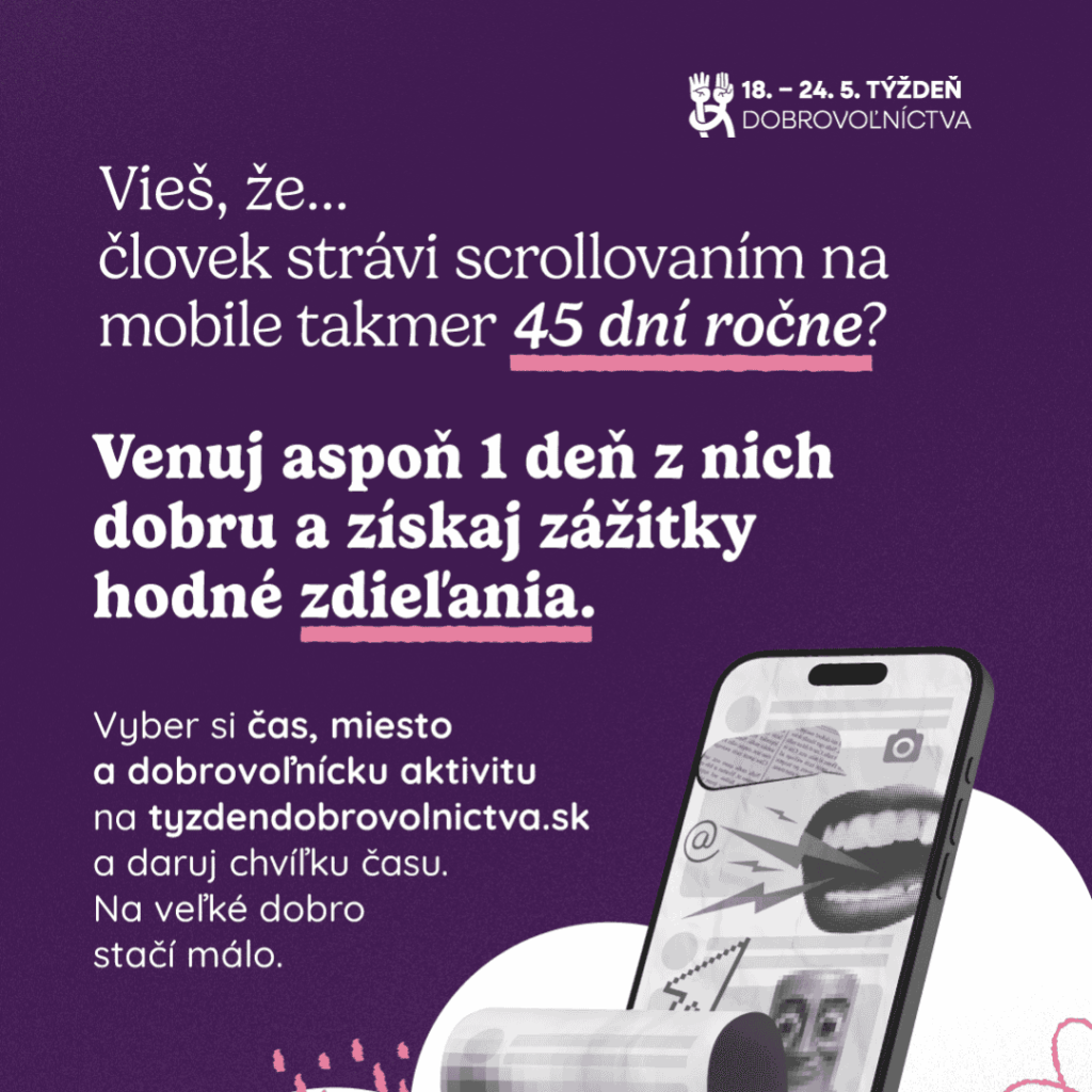Vyskúšajte dobrovoľníctvo! Prihlasovanie do Týždňa dobrovoľníctva 2026 je spustené
